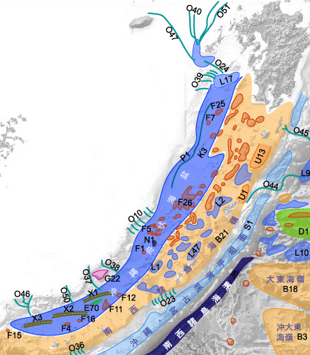 V-2 大陸の窪地…沖縄舟状海盆 海底地形分類図